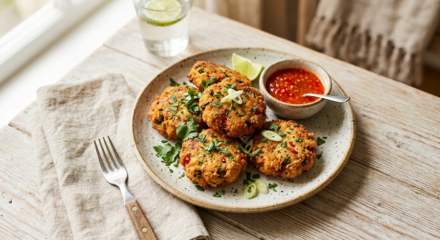 Bajan Fish Cakes served and ready to eat