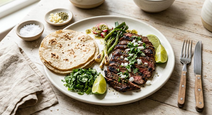 Carne Asada Plates served and ready to eat