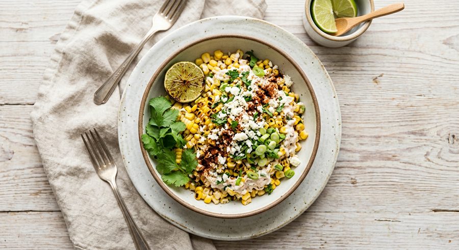Elote Salad Bowls served and ready to eat