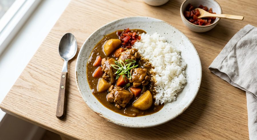 Japanese Curry served and ready to eat