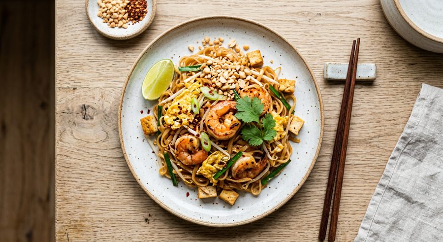 Pad Thai served and ready to eat