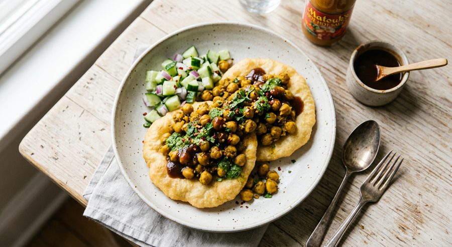 Trinidad Doubles Bowls served and ready to eat